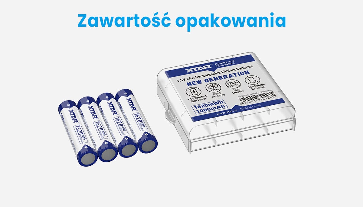Kompatybilność z ładowarkami XTAR