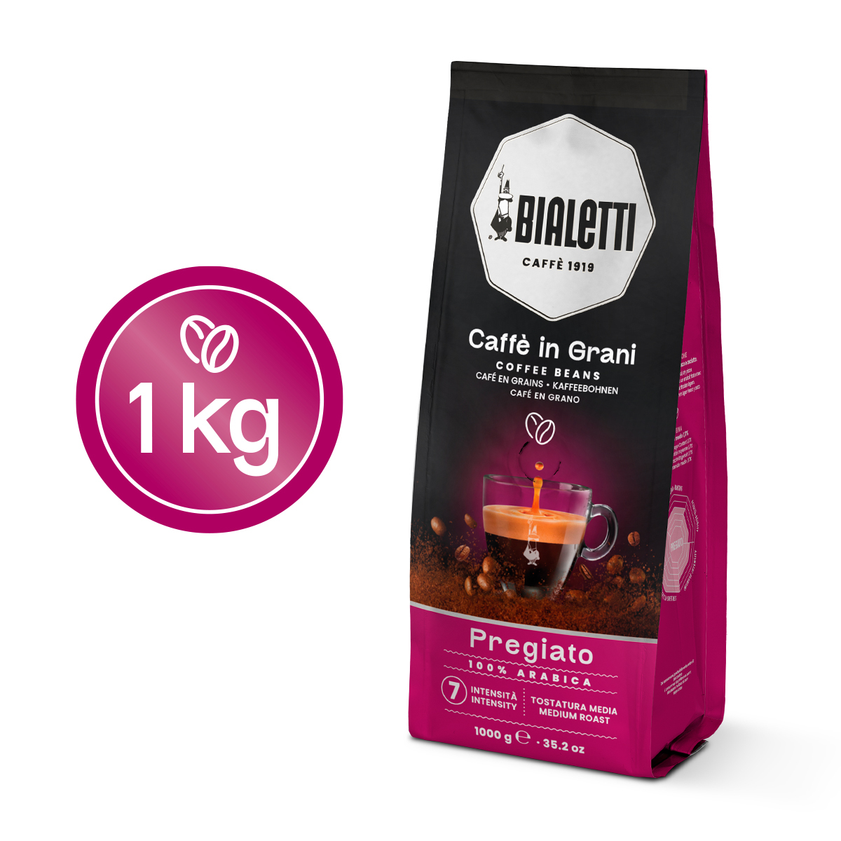 Kawa ziarnista Bialetti Esperto Grani Pregiato 1 kg – Doskonałe espresso w Twoim domu