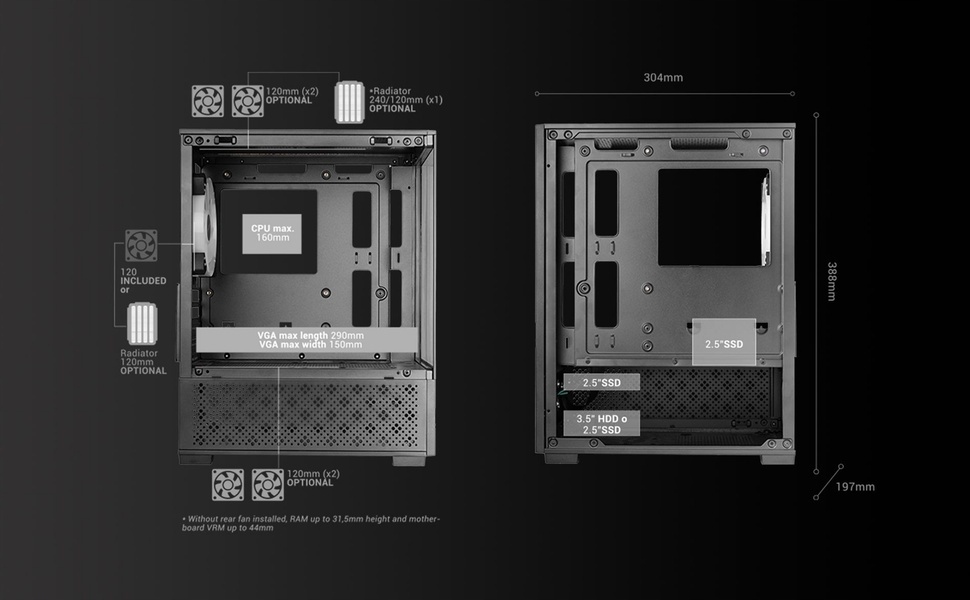 Duża pojemność wewnętrzna w małej obudowie
