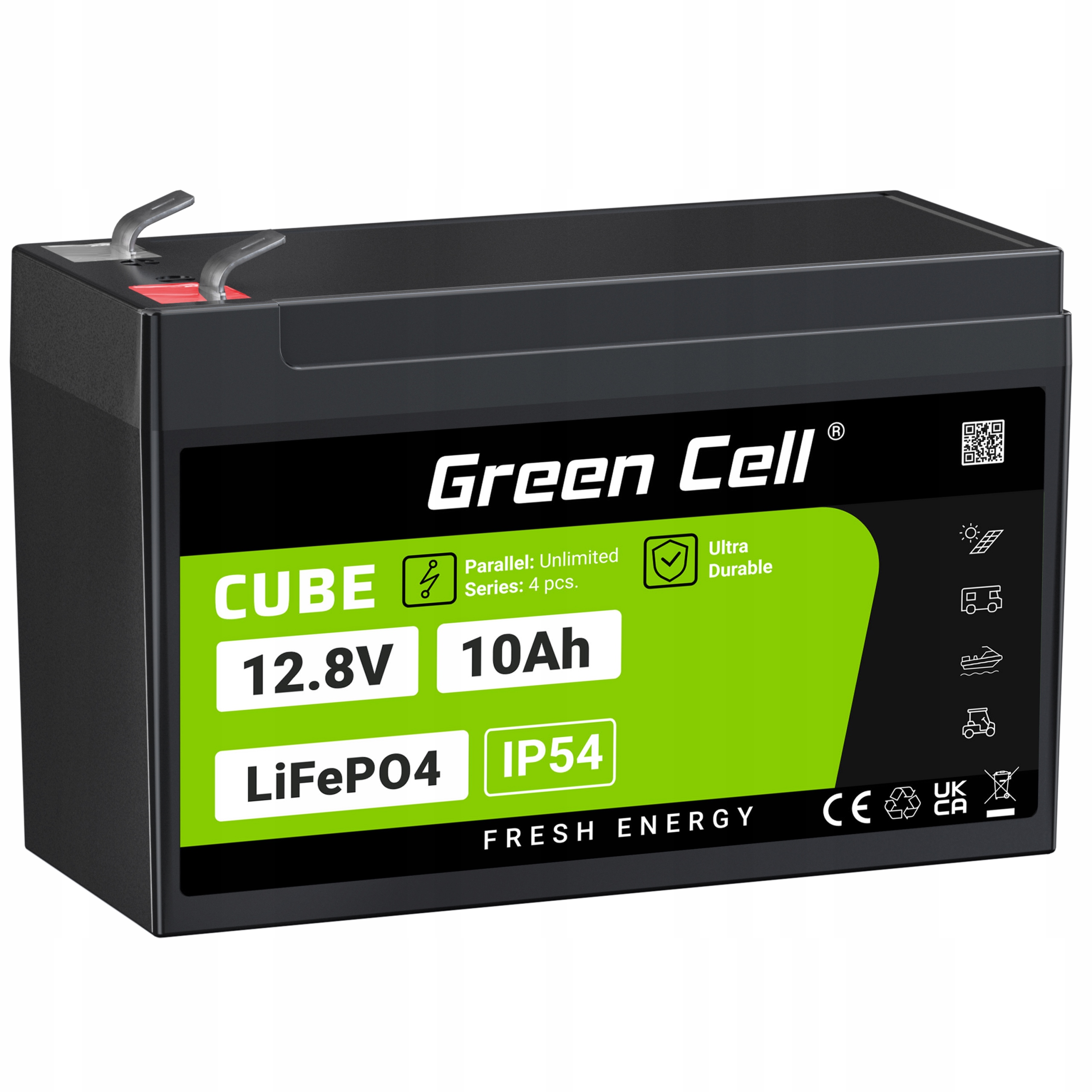 Green Cell CUBE Akumulator LiFePO4 10Ah 12.8V – Niezawodne źródło energii