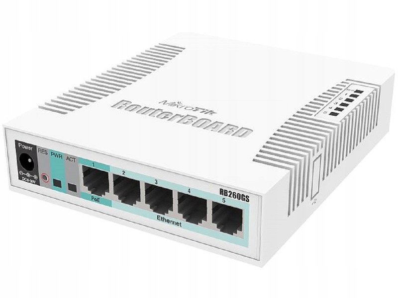 Switch MikroTik RB260GS – Wydajny przełącznik Gigabit Ethernet dla domu i biura