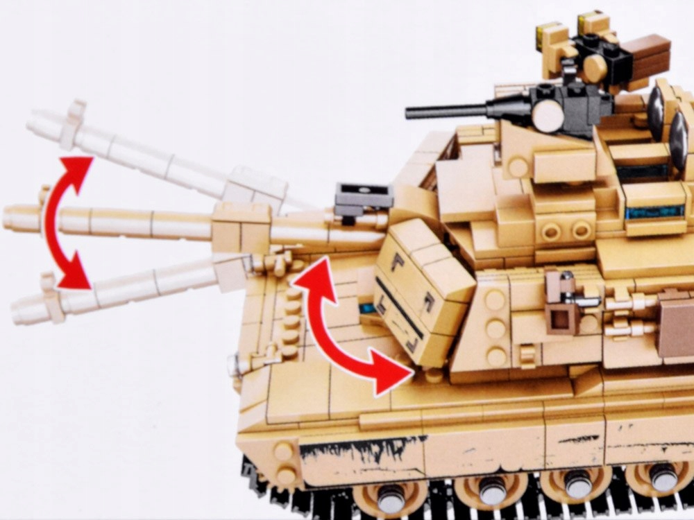 Zestaw klocków konstrukcyjnych z ruchomymi elementami