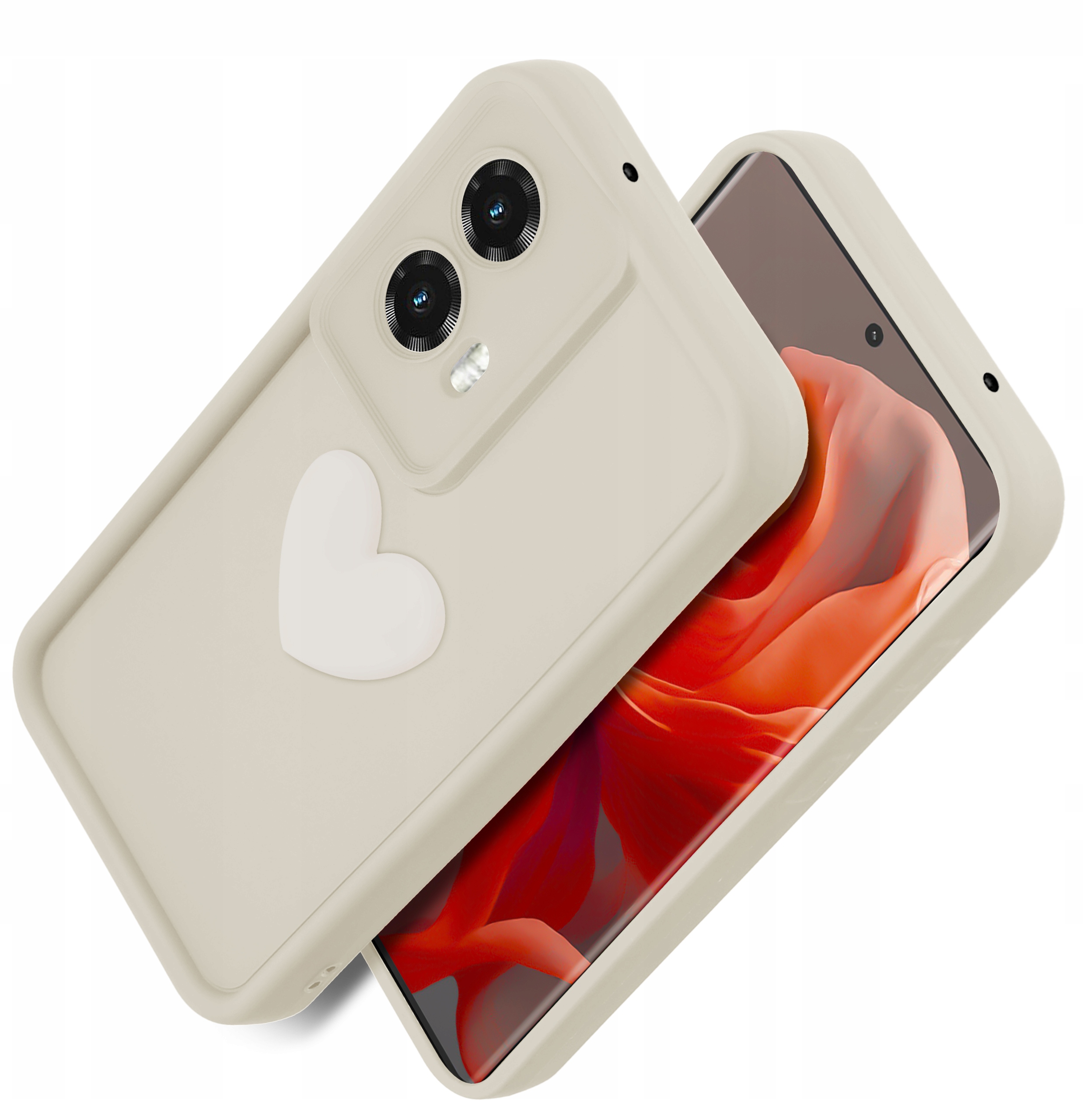 Etui do Motorola Moto G85 5G silikonowe MATOWE serce – Ochrona i styl w jednym