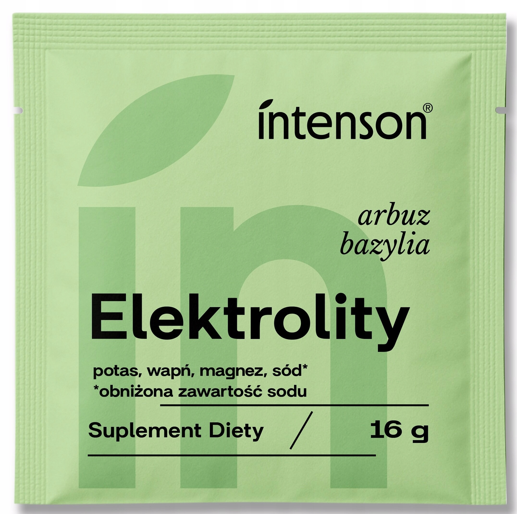 INTENSON Elektrolity, Sód, Potas, Wapń, Magnez – Suplement diety Arbuz-Bazylia 16g