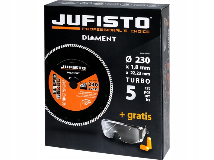 JUFISTO Zestaw Tarcz Diamentowych 230mm Turbo – Efektywne cięcie dla każdego
