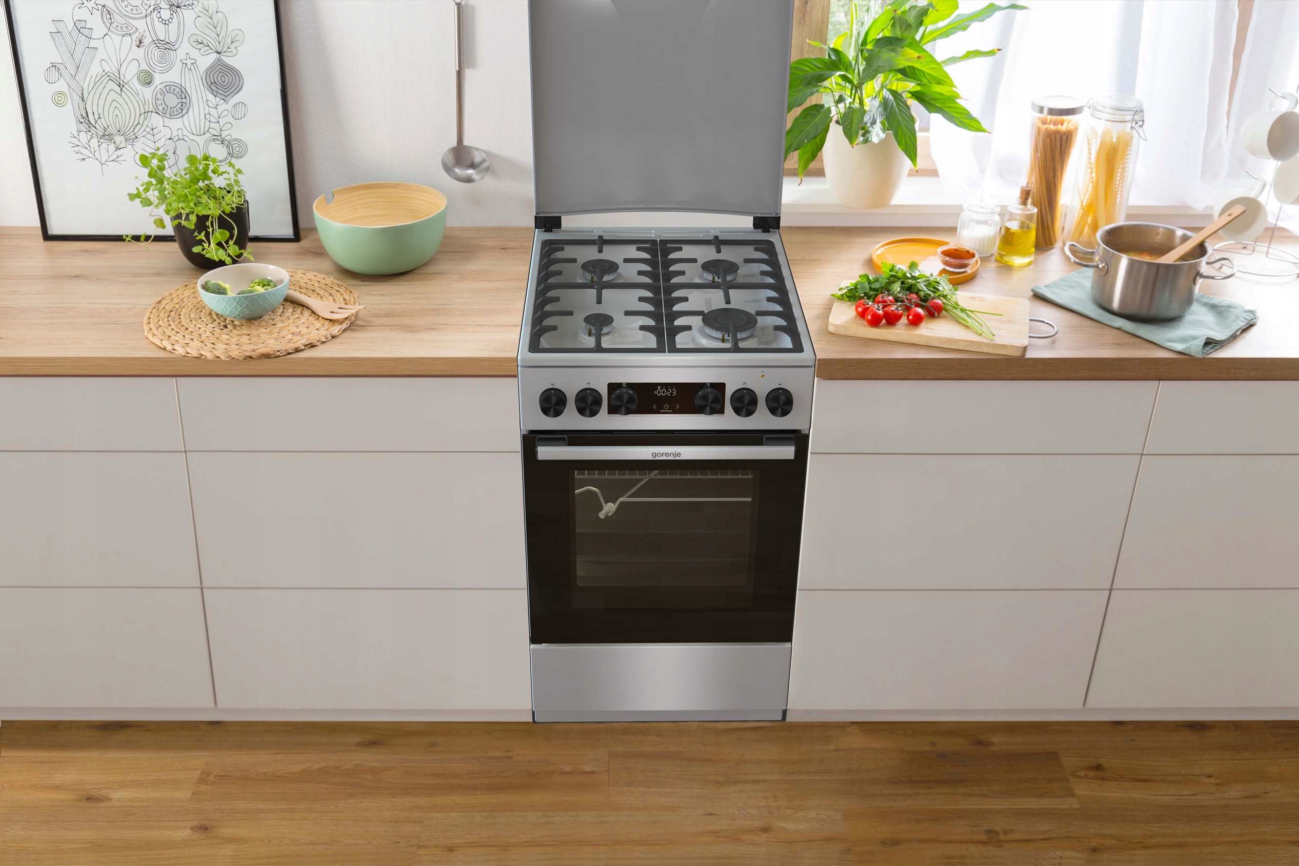 Kuchnia gazowo-elektryczna Gorenje GKS5C71XF – Nowoczesne gotowanie w Twojej kuchni