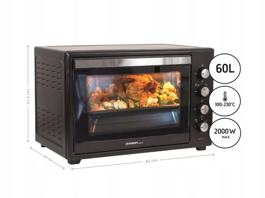 Funkcja termoobiegu – Równomierne pieczenie na kilku poziomach