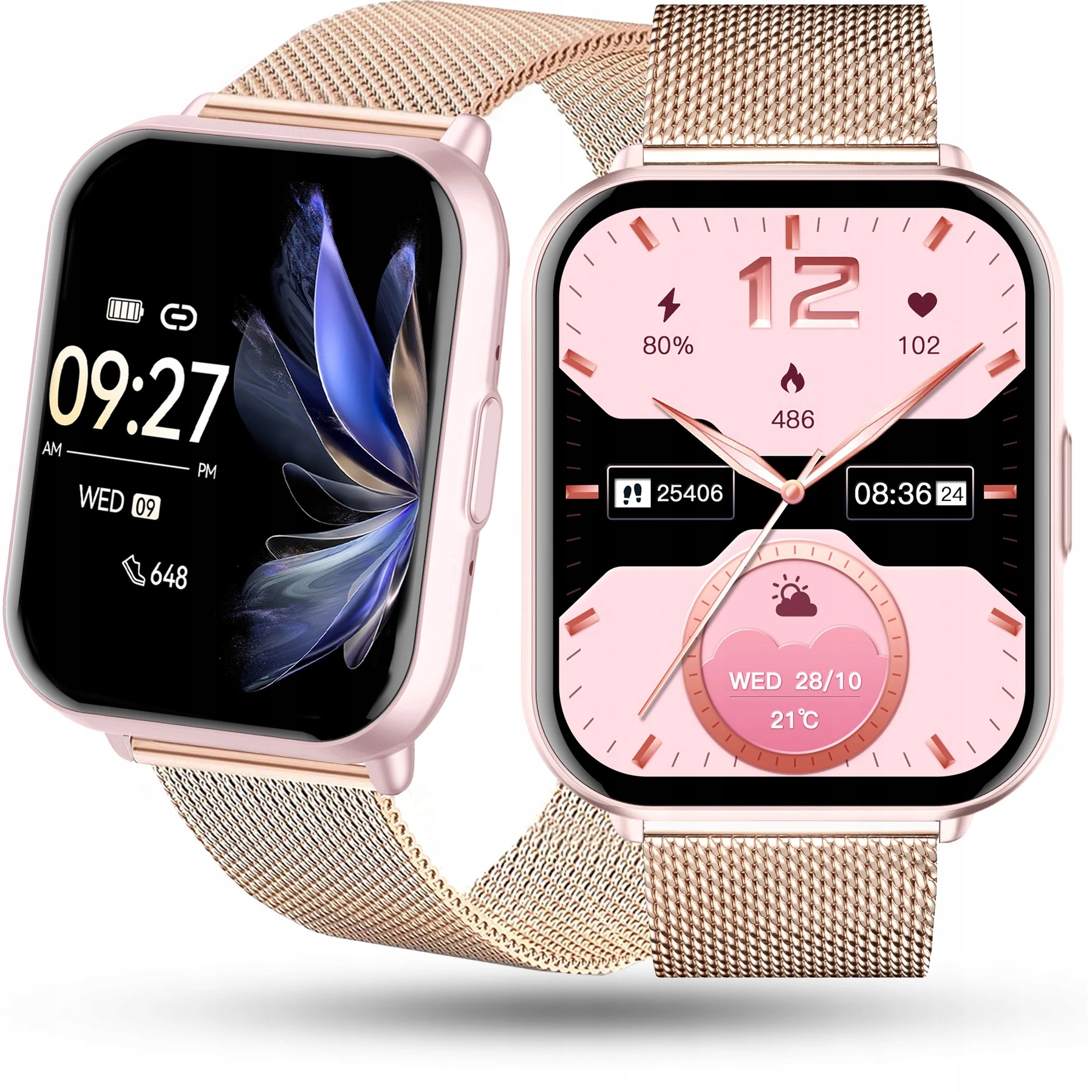 Zegarek Damski SMARTWATCH RUBICON rosegold mesh – Elegancja i funkcjonalność na nadgarstku