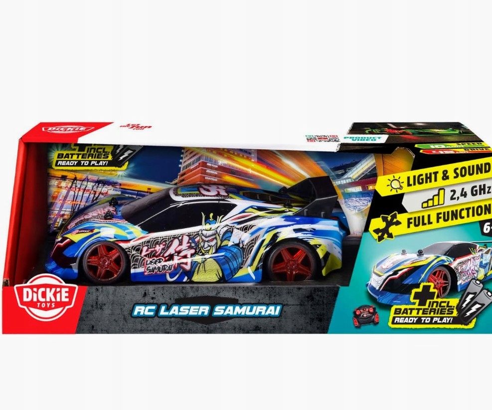 Dickie RC Laser Samurai 1:20 – Zdalnie sterowany samochód wyścigowy dla dzieci