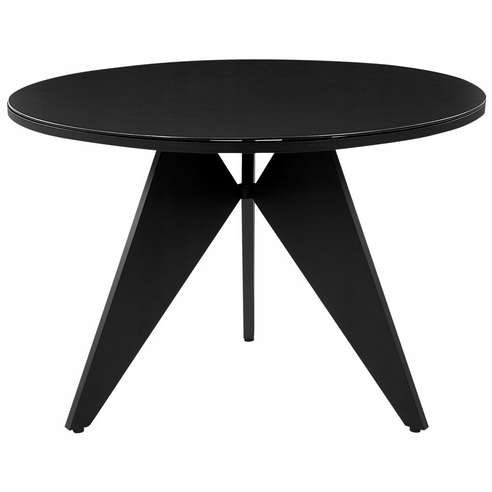 Stół ogrodowy okrągły ⌀110 cm czarny OLMETTO – Elegancja na świeżym powietrzu