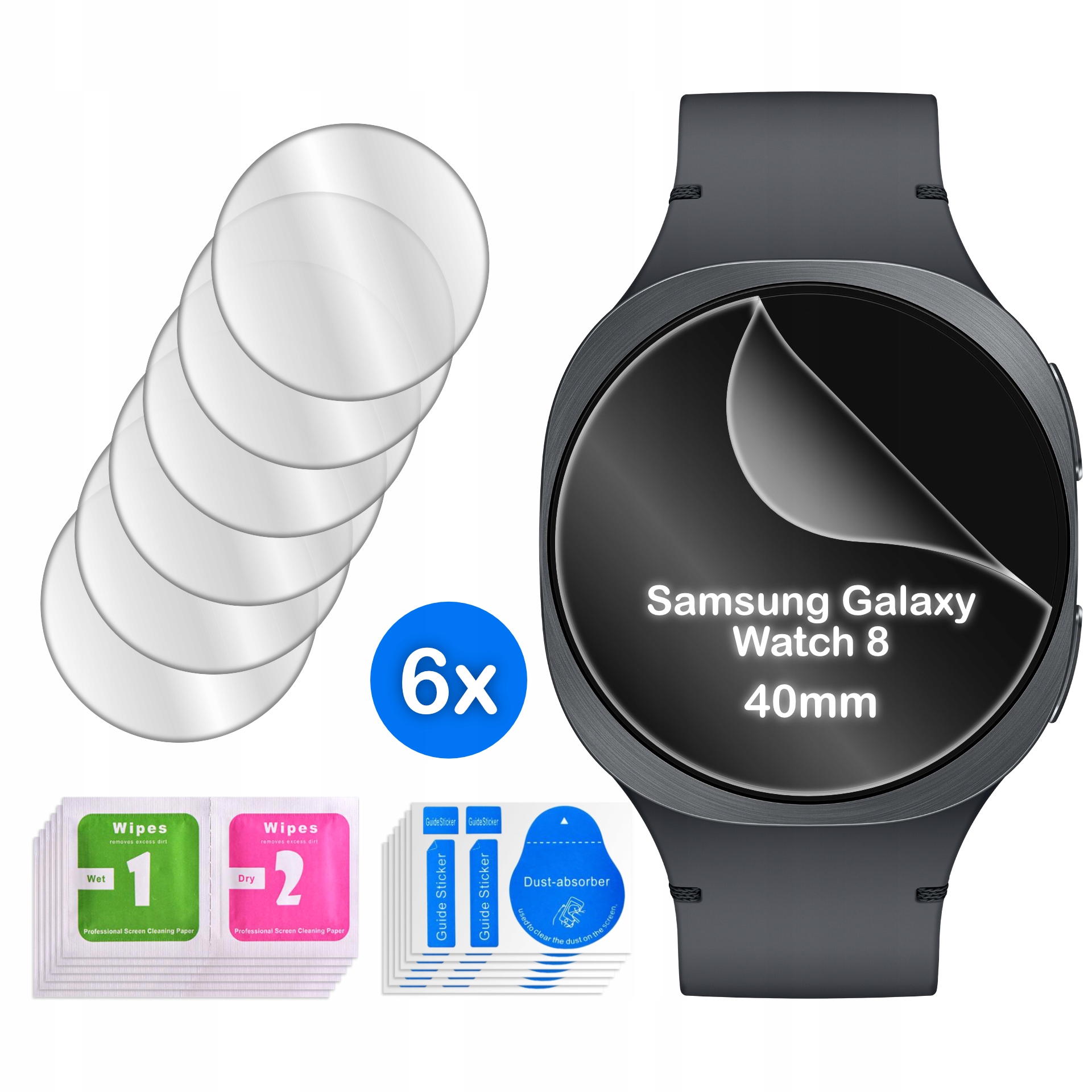 Folia Hydrożelowa Ochronna do Samsung Galaxy Watch 8 40mm – Doskonała ochrona ekranu