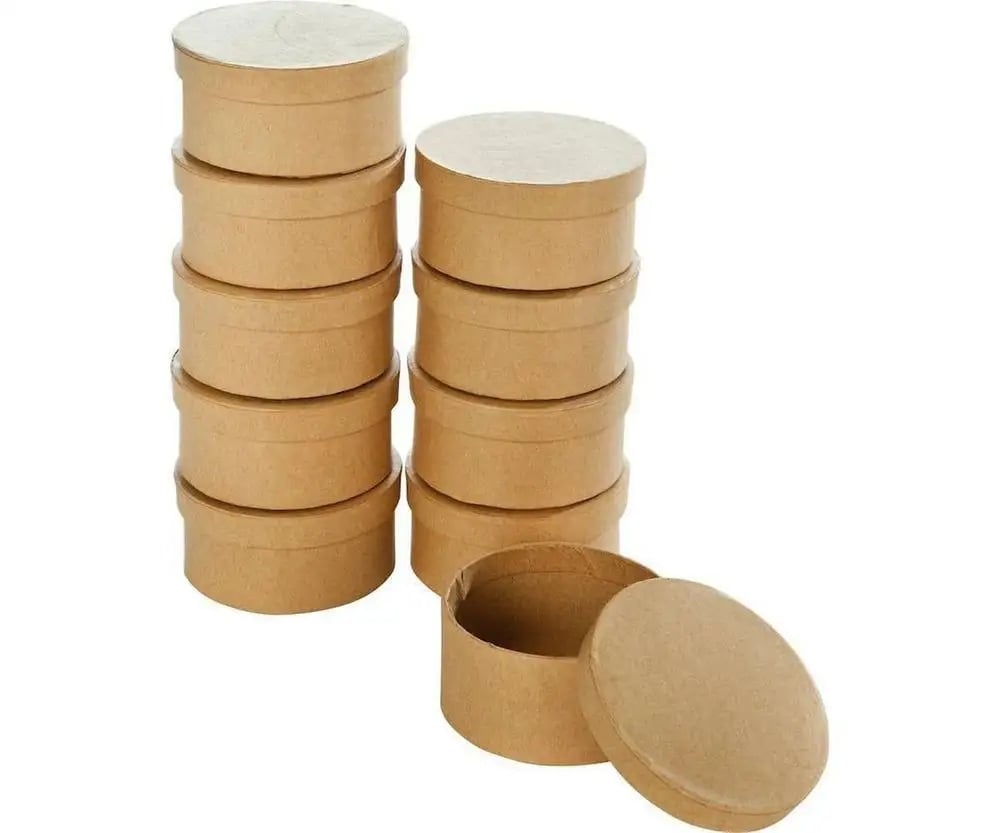 Pudełko mini koło naturalne 8x4cm – Idealne do kreatywnych projektów