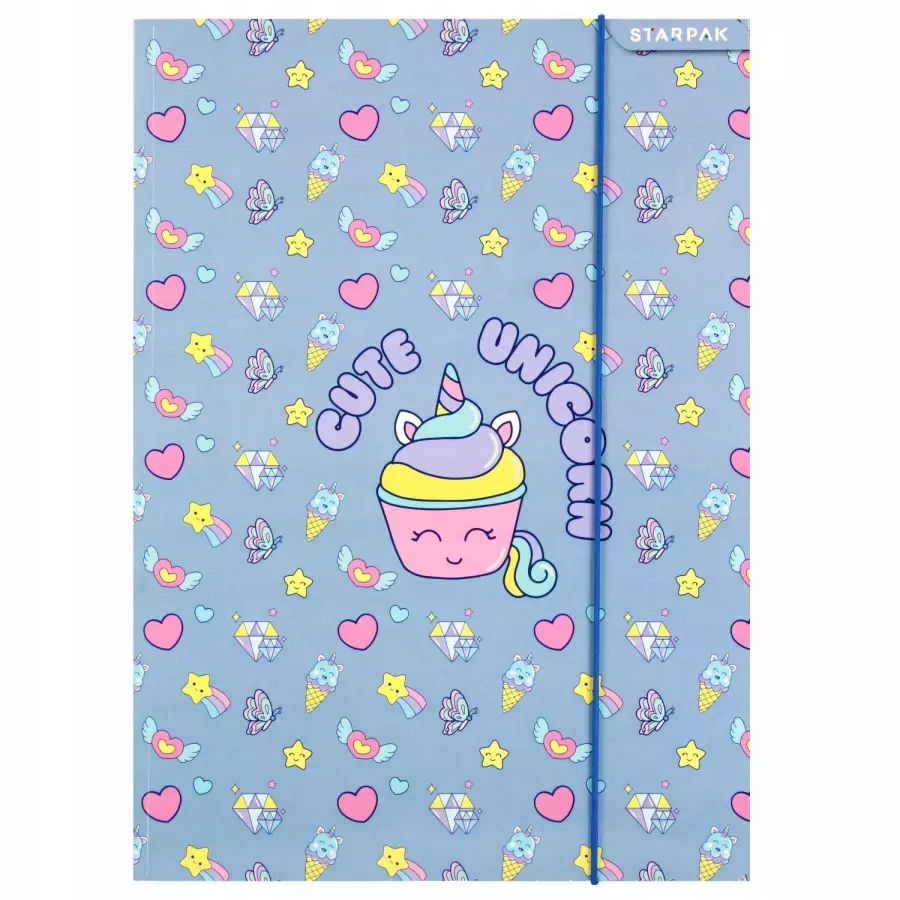 Teczka z gumką A4 Unicorn STARPAK 553546 – Idealna do przechowywania dokumentów