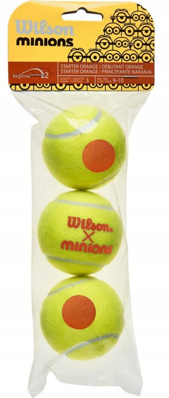 Piłka tenis ziemny Wilson Starter Orange Minions 3 szt ITF – Idealna dla młodych tenisistów