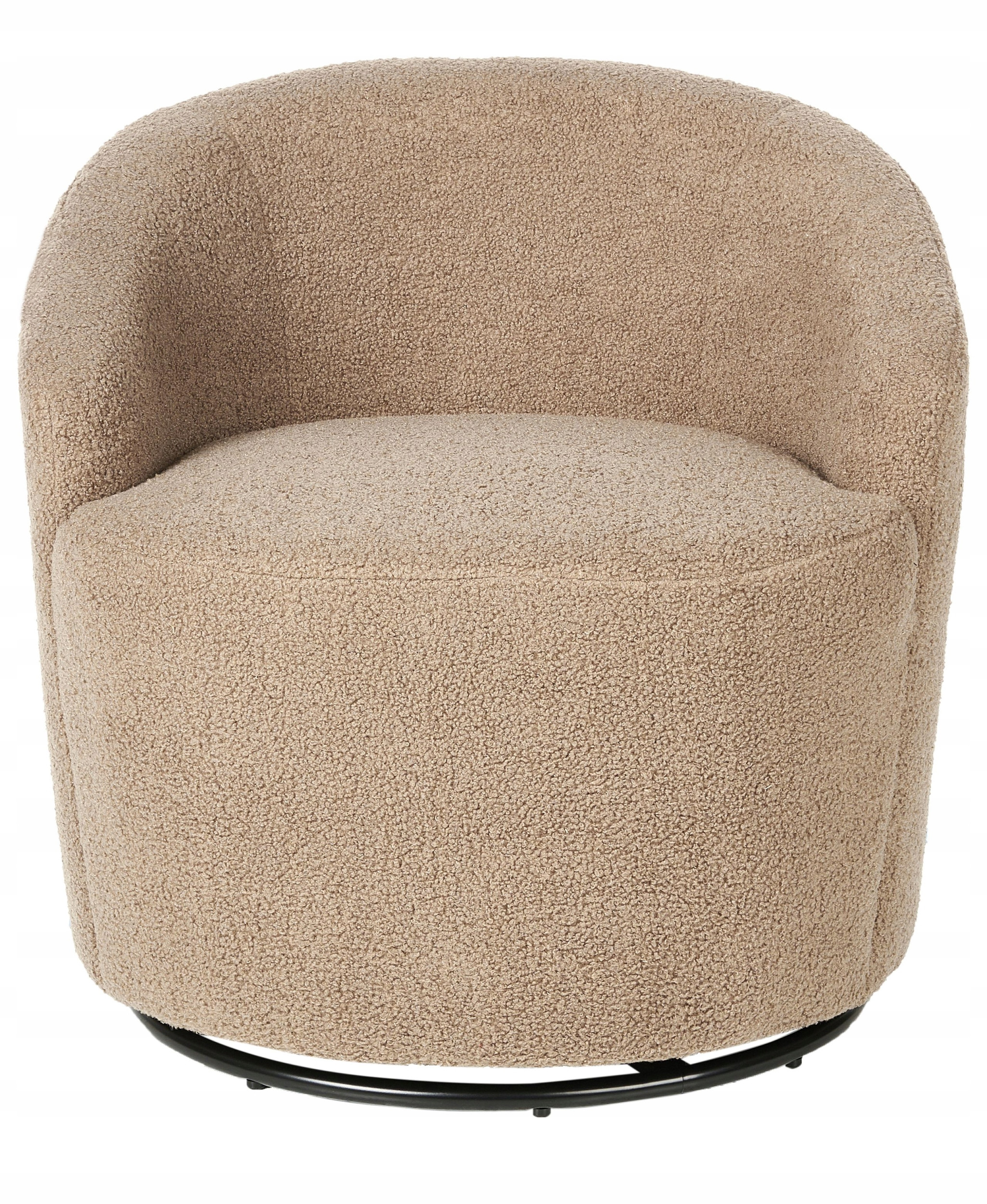 Fotel obrotowy DAVIK Boucle Beżowoszary – Styl i komfort w Twoim wnętrzu