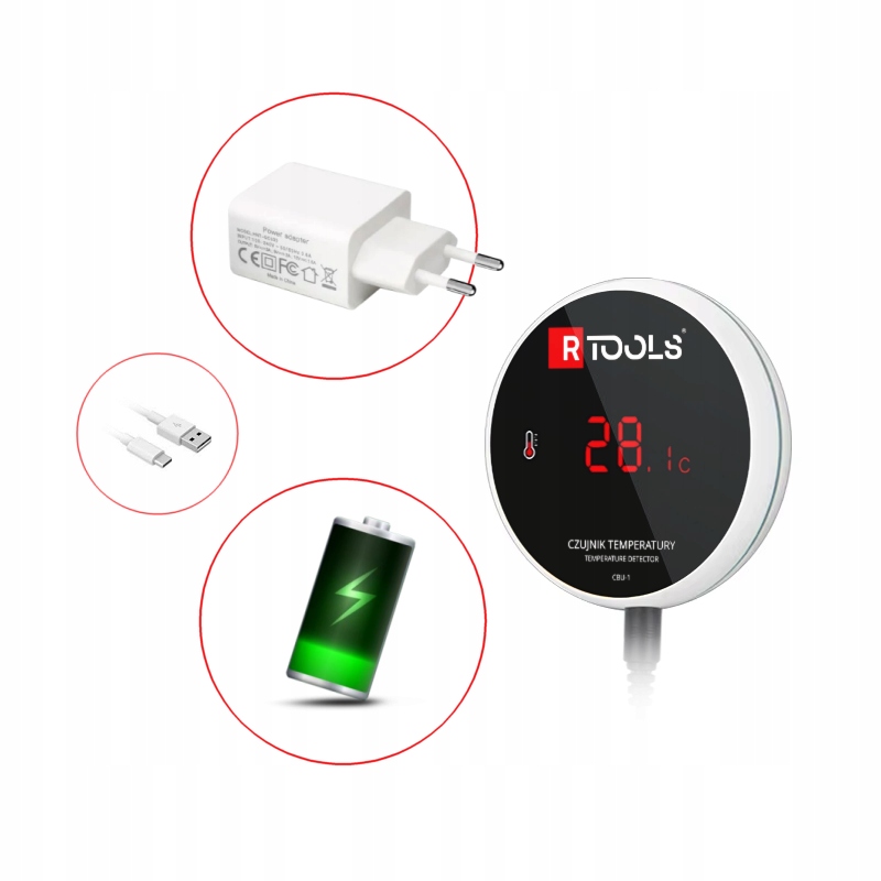 Łączność WiFi - Monitoruj temperaturę z aplikacji Tuya i Smart Life