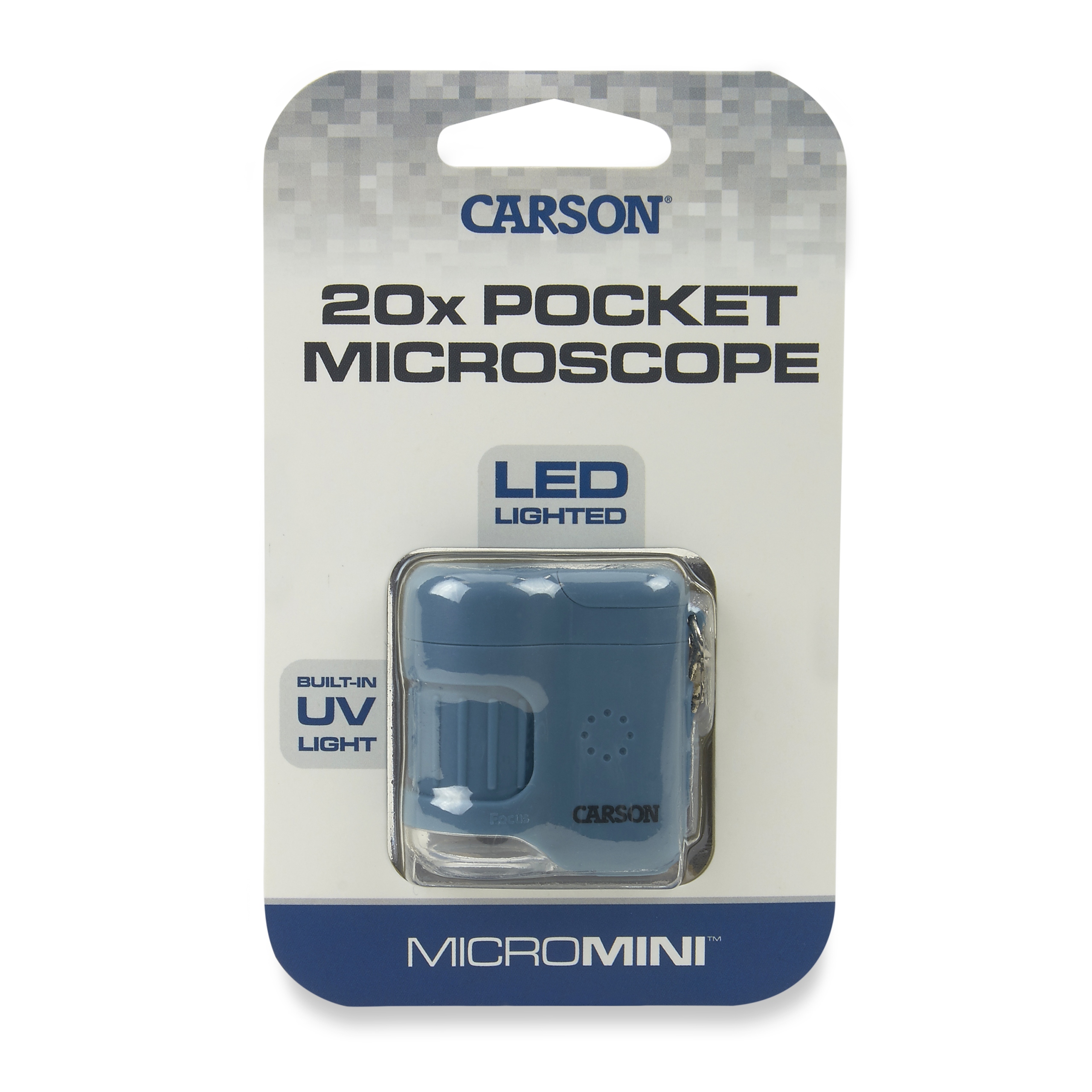 Mikroskop Carson MicroMini blue – Kompaktowy mikroskop kieszonkowy 20x