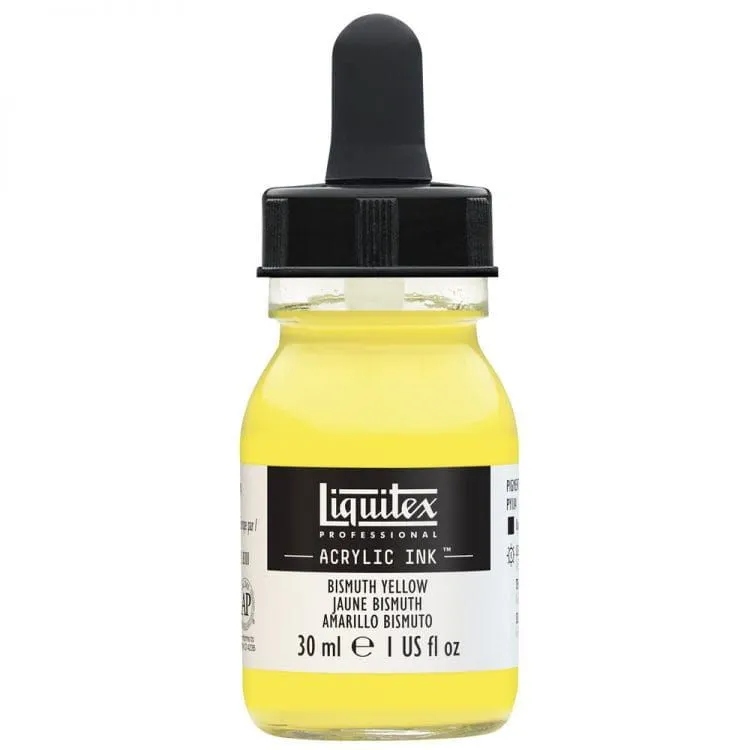 Tusz akrylowy Liquitex 30ml - Bismuth Yellow 155 – Profesjonalna jakość dla artystów
