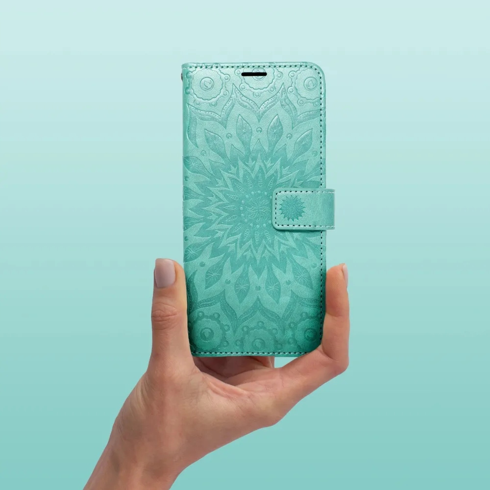 Kabura MEZZO Book do Samsung Galaxy A06 mandala zielony – Elegancka ochrona dla Twojego smartfona