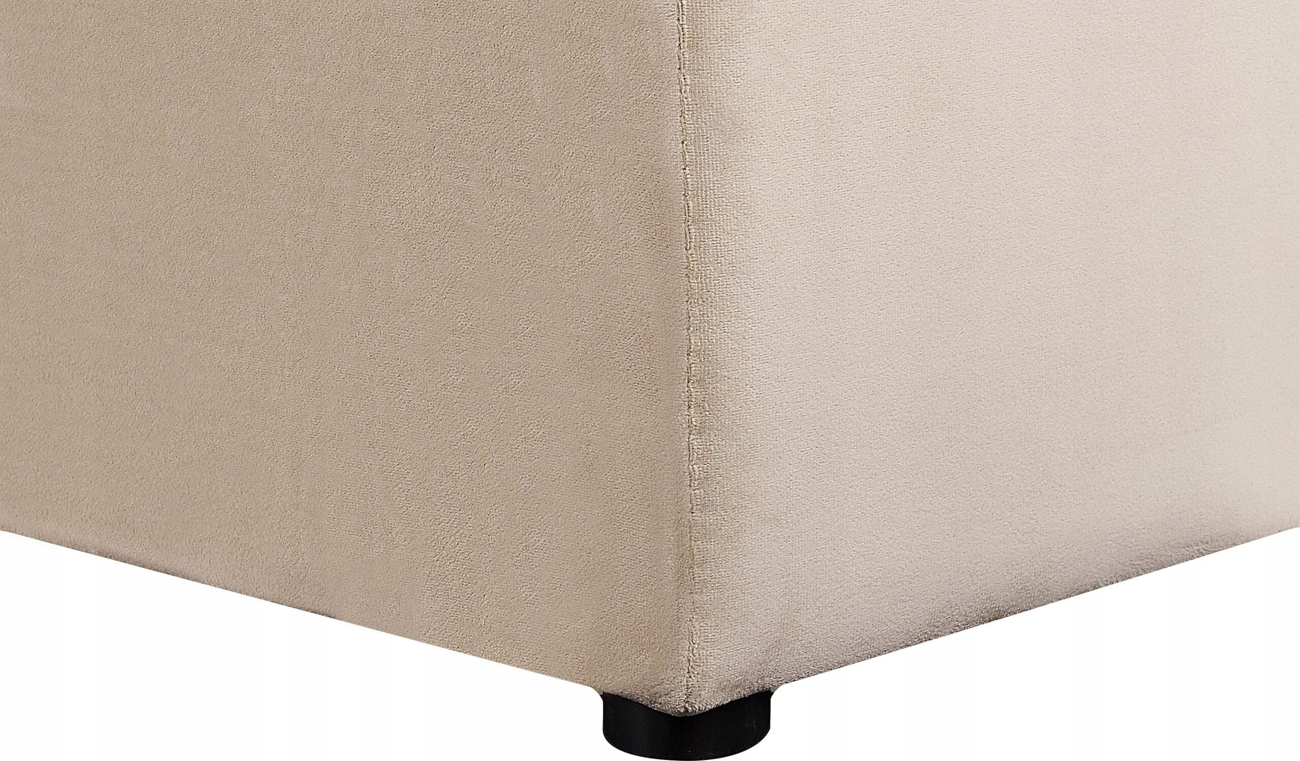 Łóżko wodne z ławką Welur NOYERS 180 x 200 cm Beżowy – Komfort i styl w Twojej sypialni