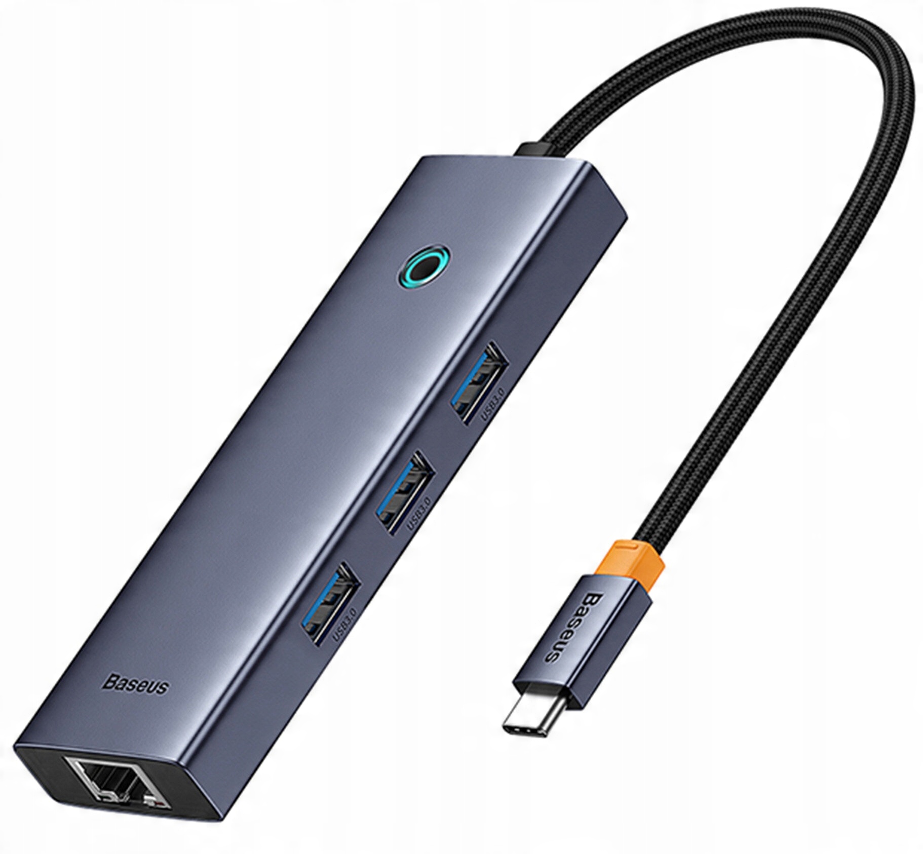 HUB USB Baseus Hub 4w1 Baseus UltraJoy USB-C do 3x USB 3.0 + RJ45 – Wszechstronność w Twoim zasięgu