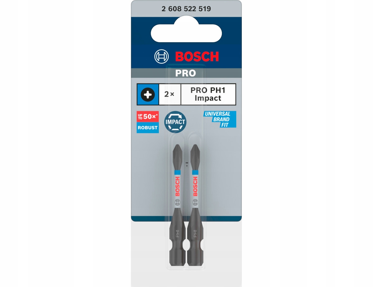 Zestaw 2 sztuk końcówek wkręcających 55 mm od BOSCH PRO