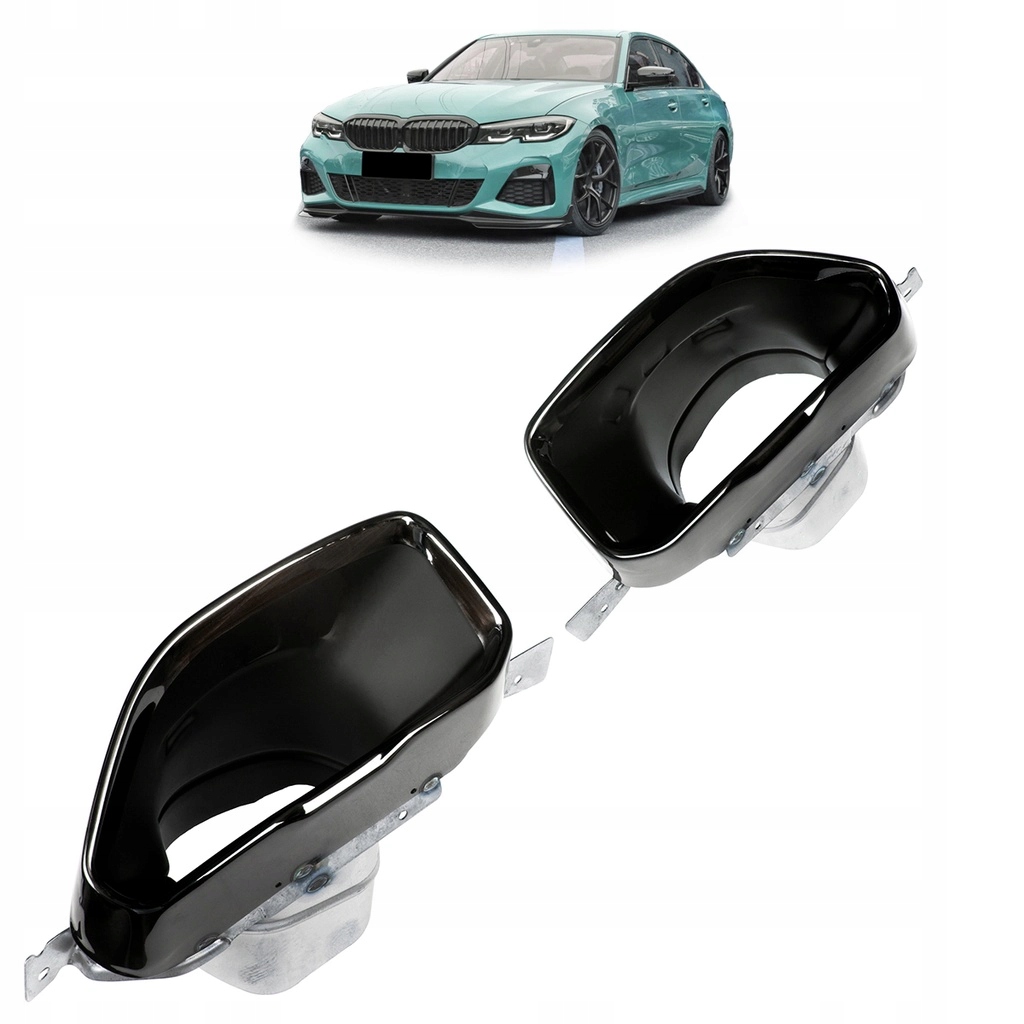 Końcówki tłumika Black do BMW 3 (G20) Sedan oraz (G21) Touring 2018-obecnie – Styl i elegancja dla Twojego pojazdu