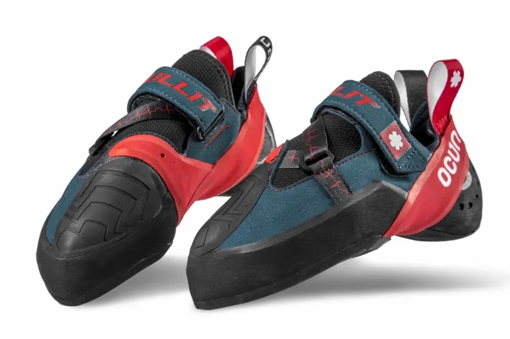 Buty wspinaczkowe Ocun Bullit - petrol/red – Idealne dla zaawansowanych wspinaczy
