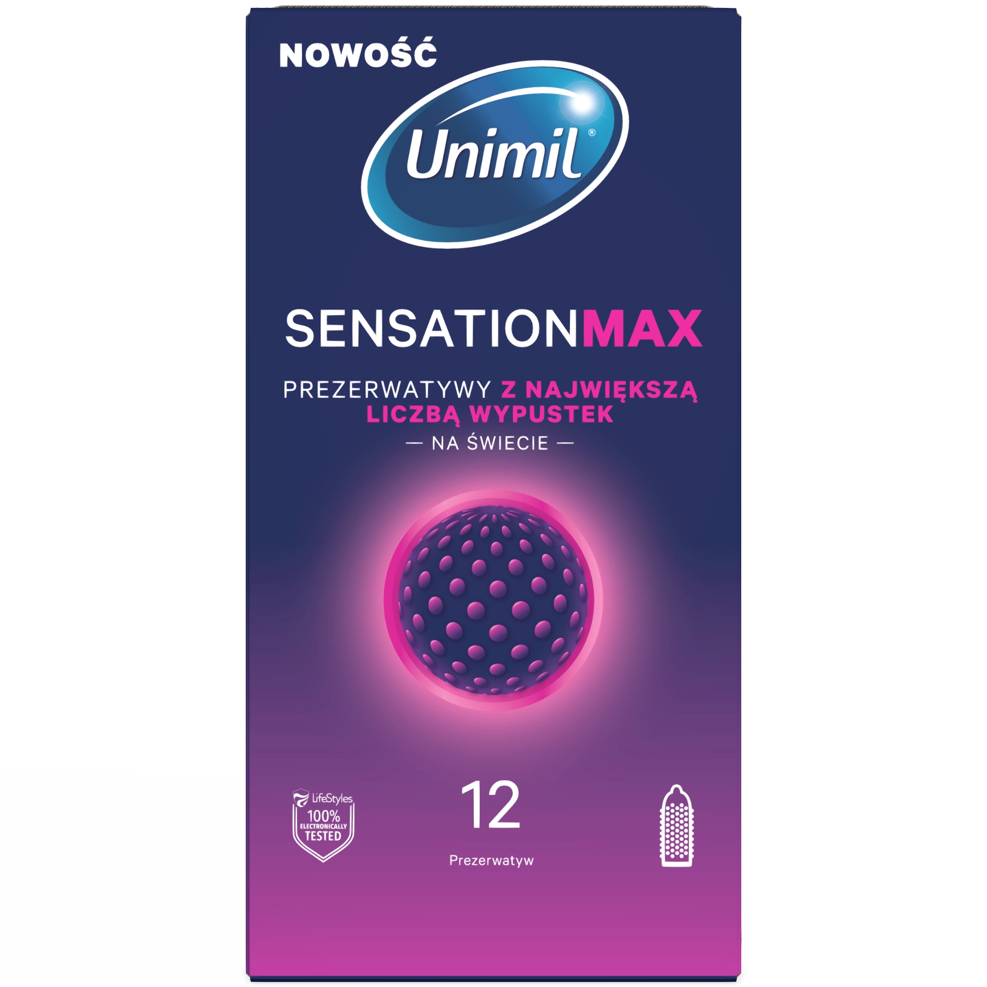 Prezerwatywy Unimil Sensation Max 12 szt. – Intensywne doznania i komfort