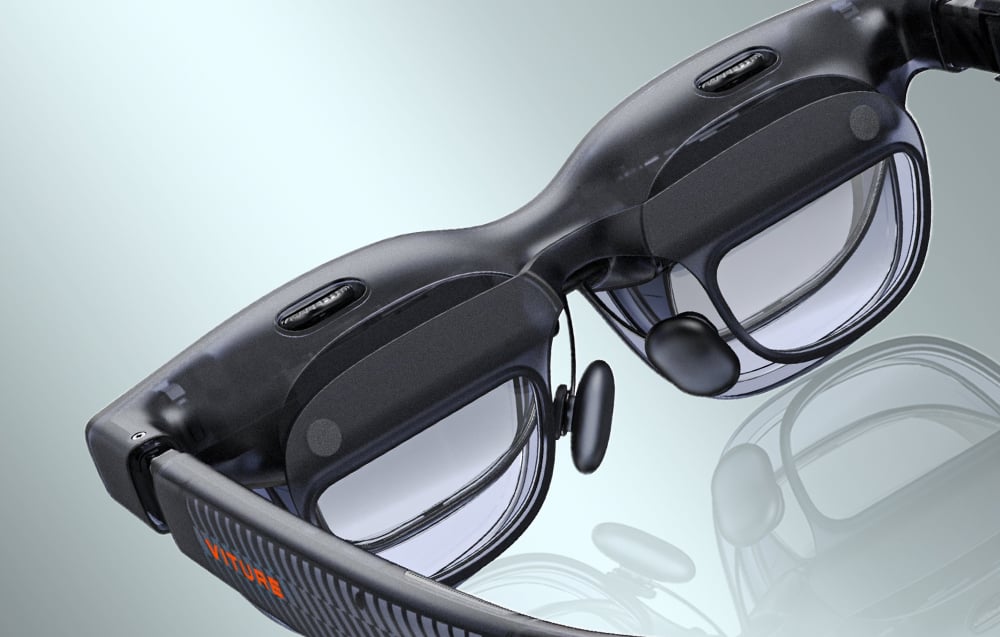 Okulary VITURE Luma XR z zamontowaną oprawką na soczewki korekcyjne