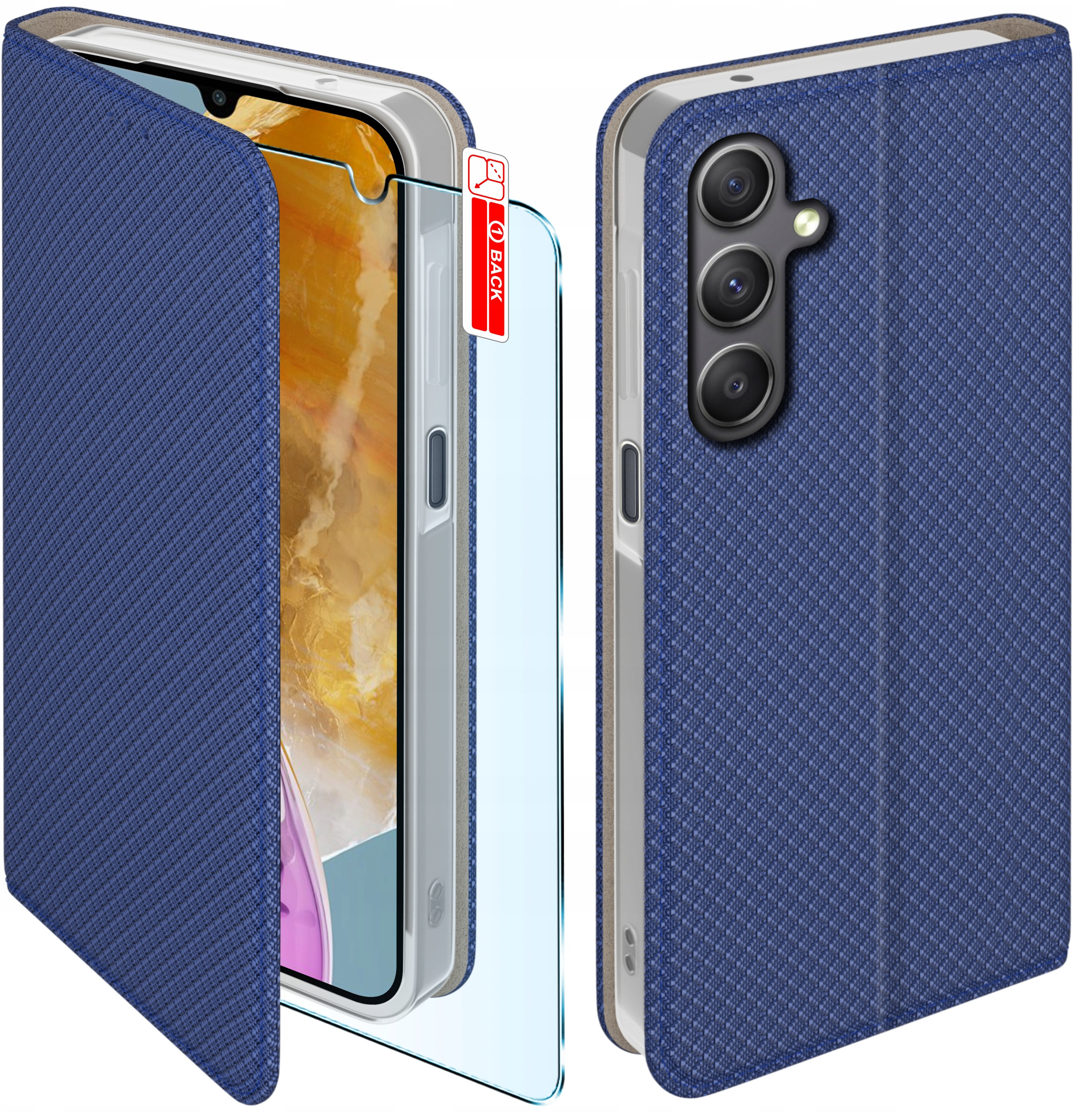 Etui do Samsung Galaxy M15 5G SMART MAGNET CASE PORTFEL + SZKŁO 9H – Ochrona i styl w jednym
