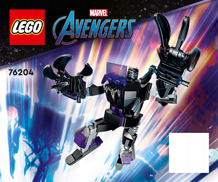 LEGO Marvel Mechaniczna zbroja Czarnej Pantery (76204) – Potężny mech dla młodych superbohaterów