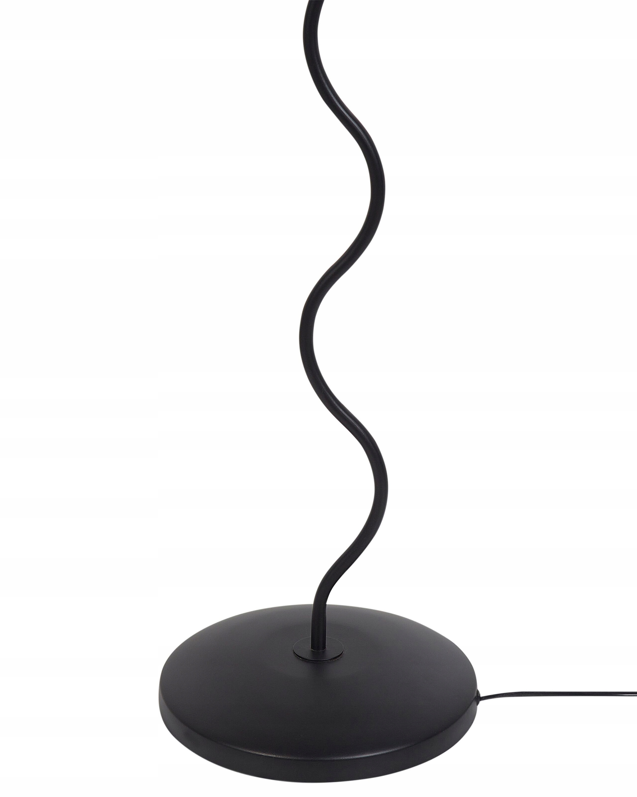 Falista metalowa podstawa i plisowany abażur