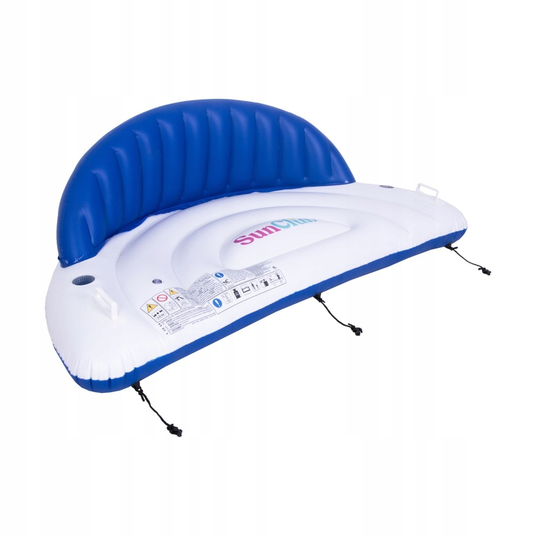Duży materac basenowy z oparciem SUNCLUB – Komfort i relaks na wodzie