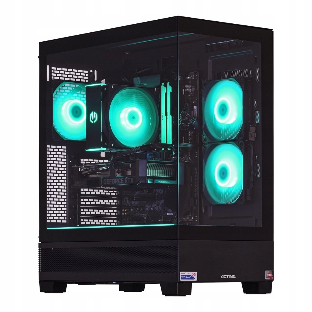 Obudowa Midi Tower z podświetleniem RGB – Stylowy design i funkcjonalność