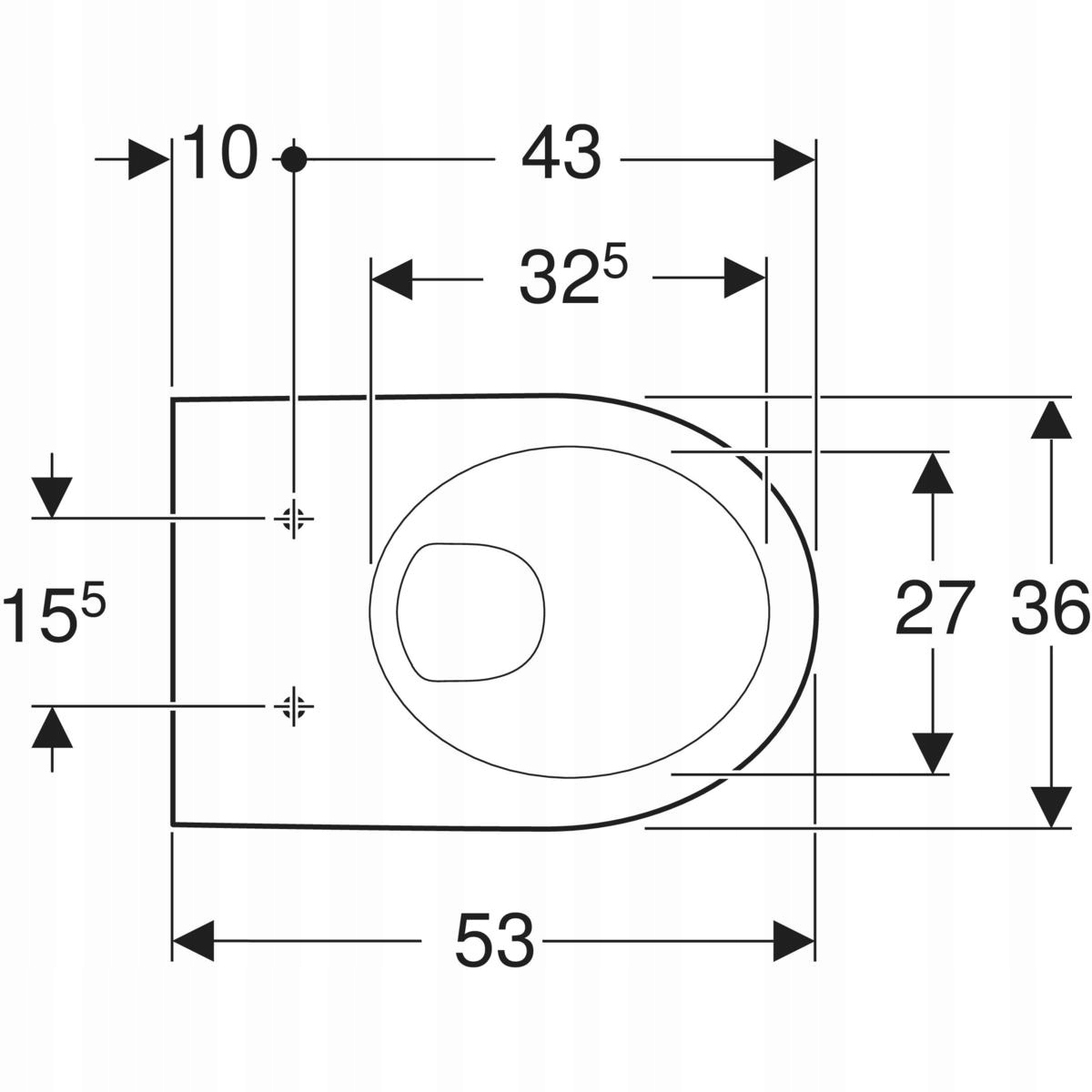 Wymiary miski WC Geberit Selnova