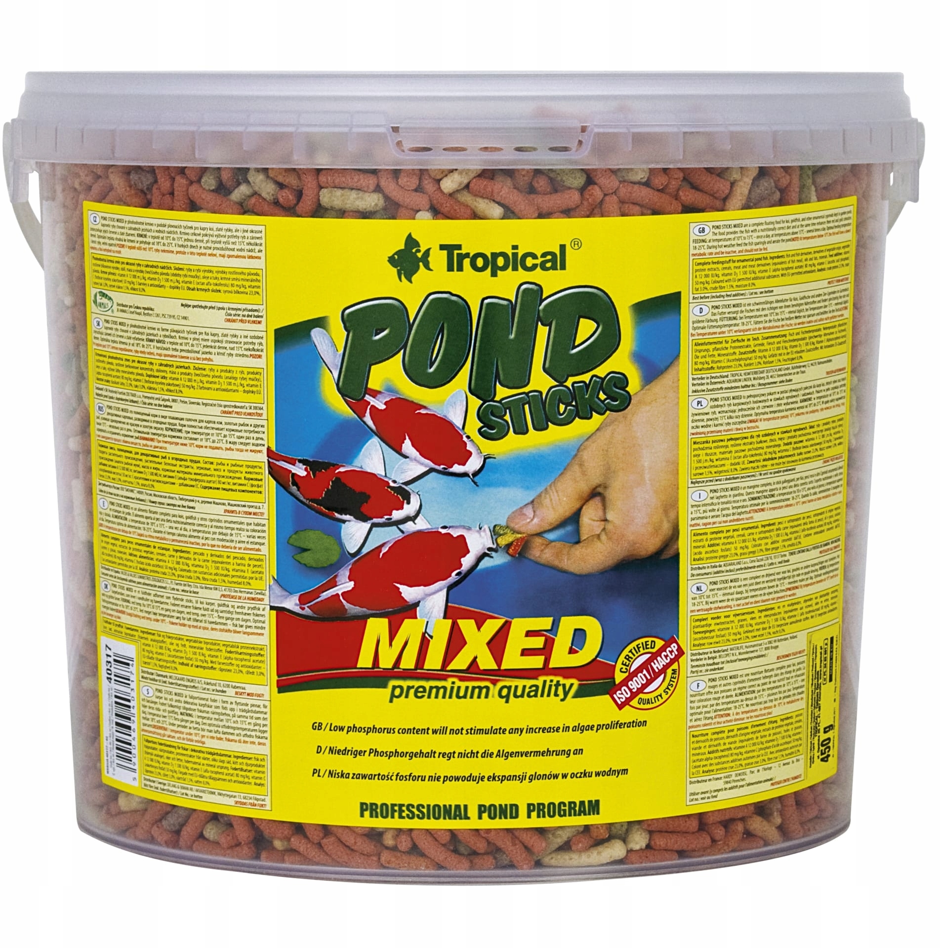 POND STICKS MIXED 5L WIADRO – Idealny pokarm dla ryb ozdobnych