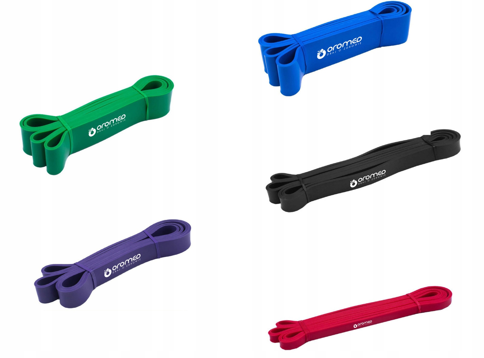 Zestaw 5 gum POWER BAND ORO-BAND 5 – Idealny do treningu w każdych warunkach