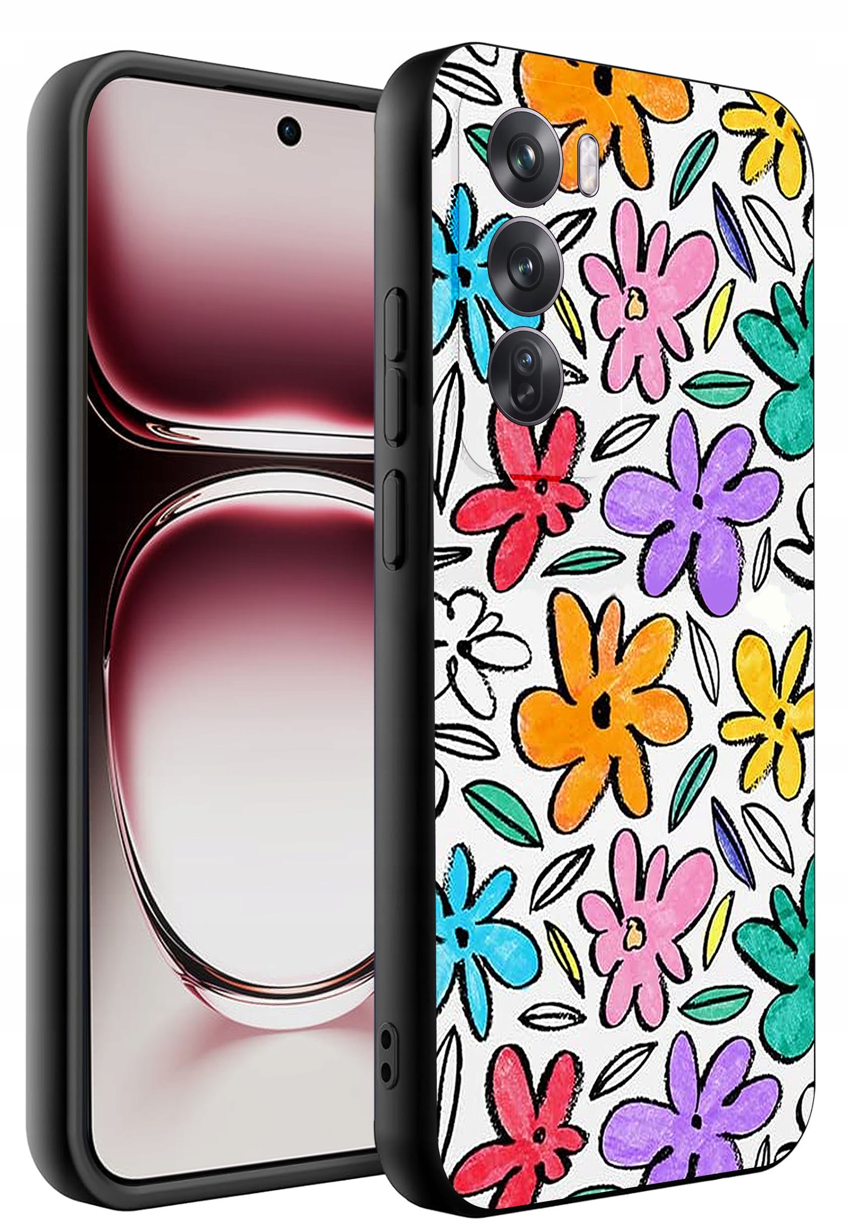 Etui do Oppo Reno 12 5G Wzory | Silikonowe Matt Case – Ochrona i styl w jednym