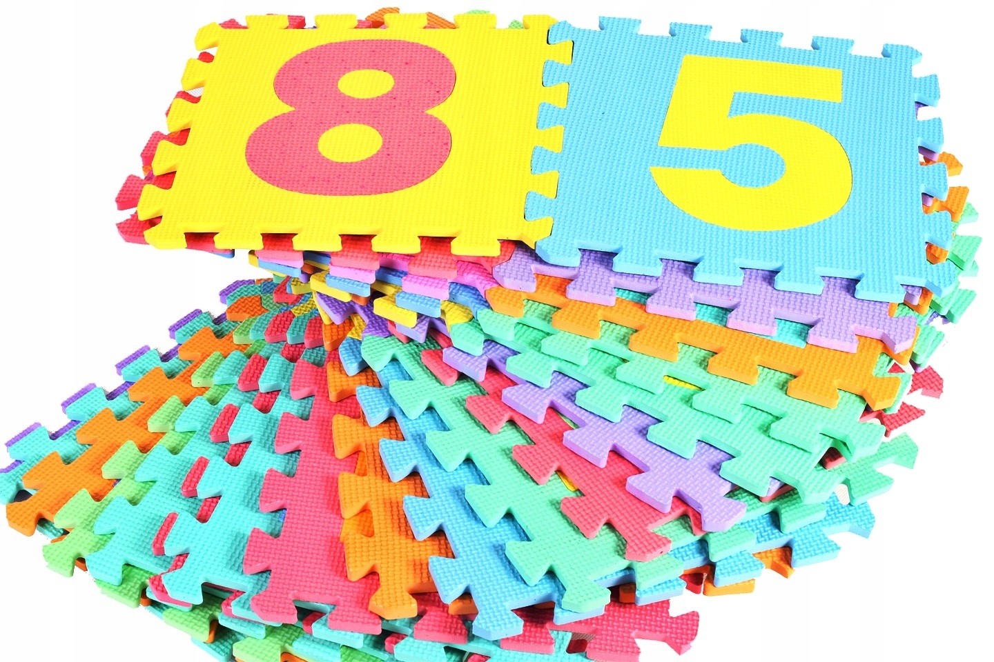 Puzzle piankowe dla dzieci w torbie CYFERKI I LITERKI 29 x 29 cm – Bezpieczna zabawa i nauka