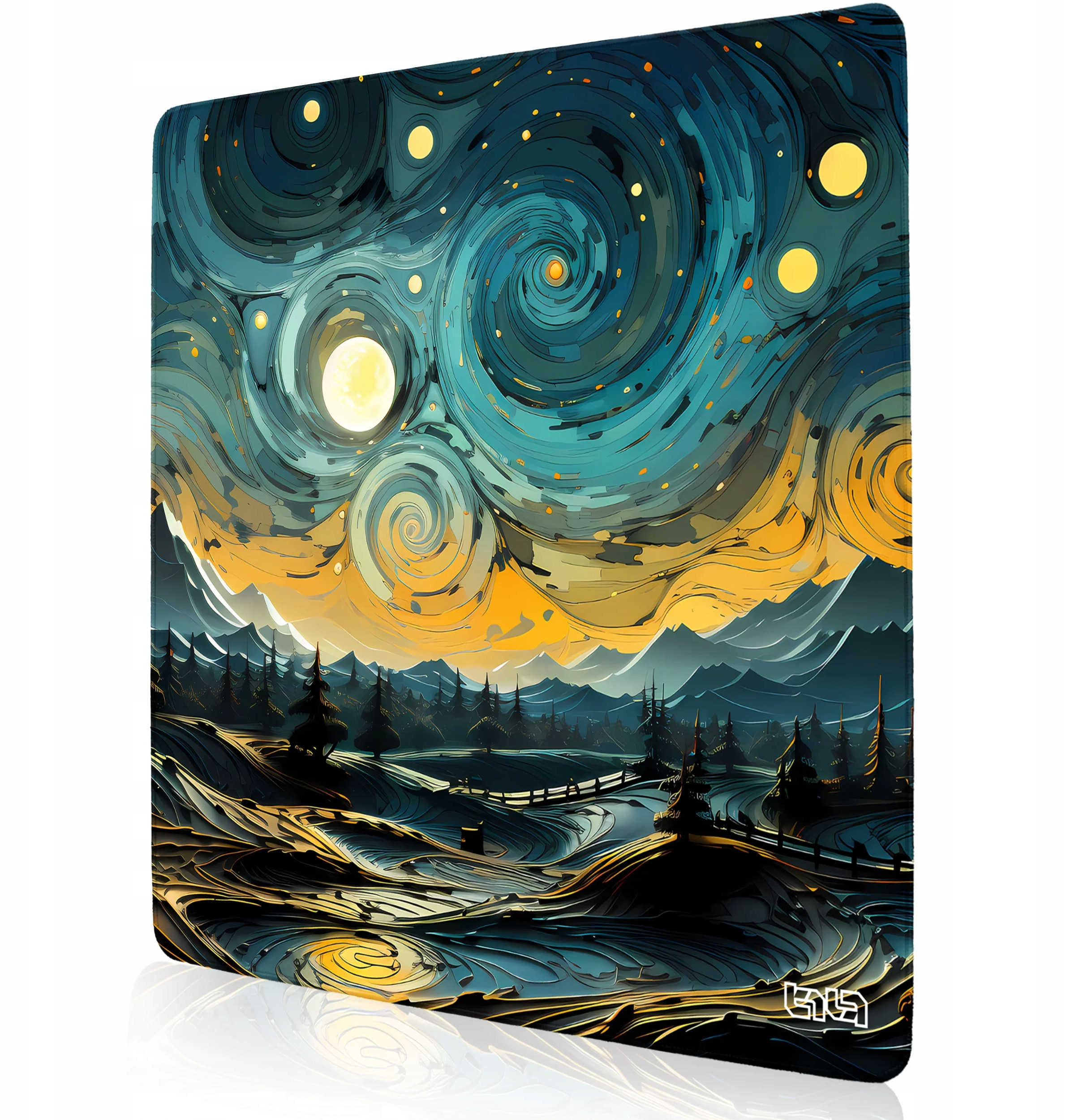 Duża podkładka pod mysz Wiry Nocnych Gwiazd 30x30 TILT dla gracza – Komfort i styl w jednym