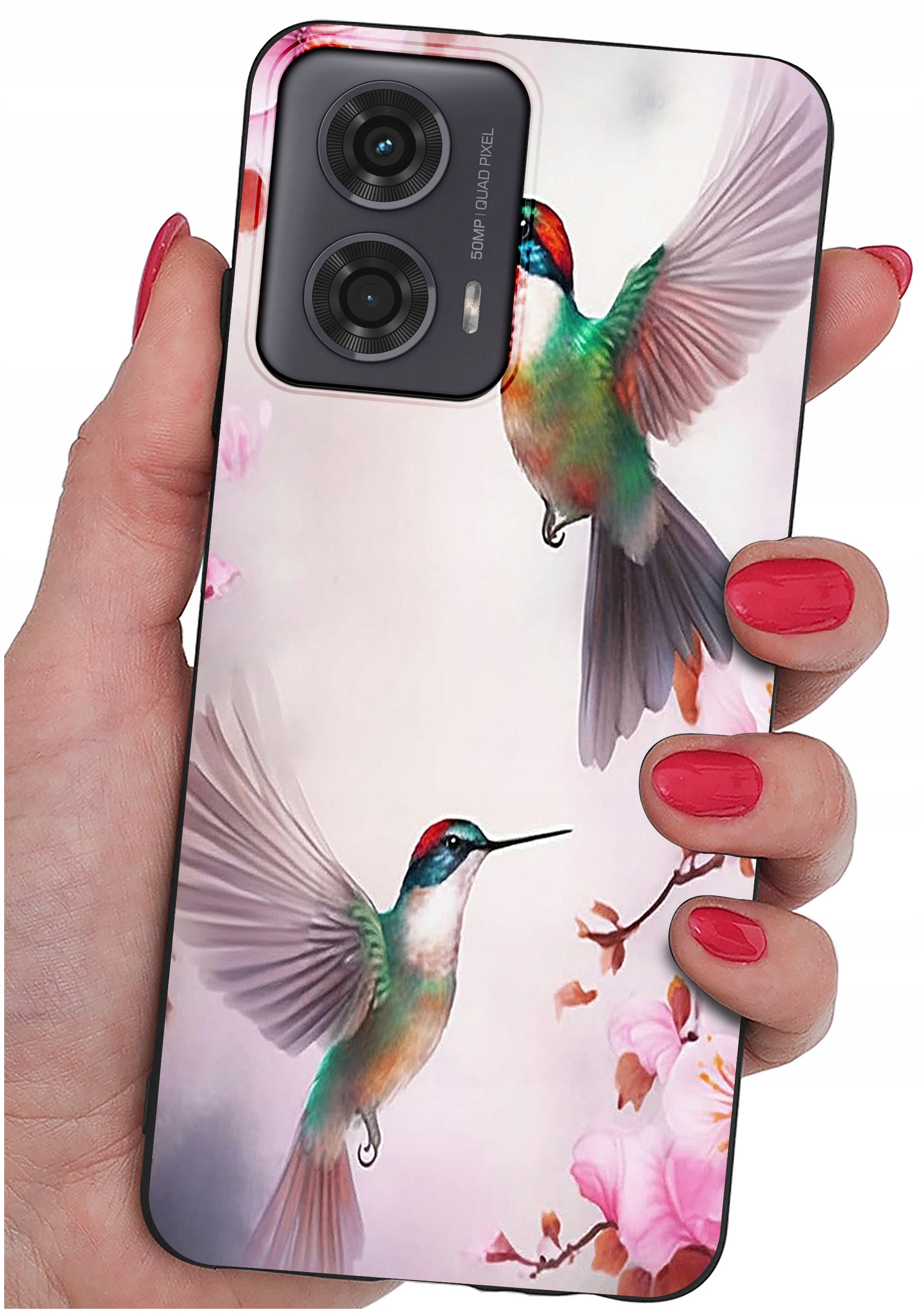 Etui do Motorola Moto G24 | G24 POWER | G04 | E14 WZORY | SILIKONOWE MATT CASE + SZKŁO HARTOWANE 9H