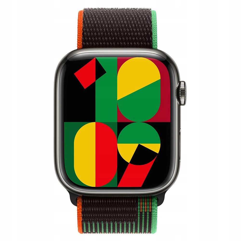 Pasek Apple 41mm Black Unity Sport Loop wielokolorowy – Idealne dopasowanie do Apple Watch