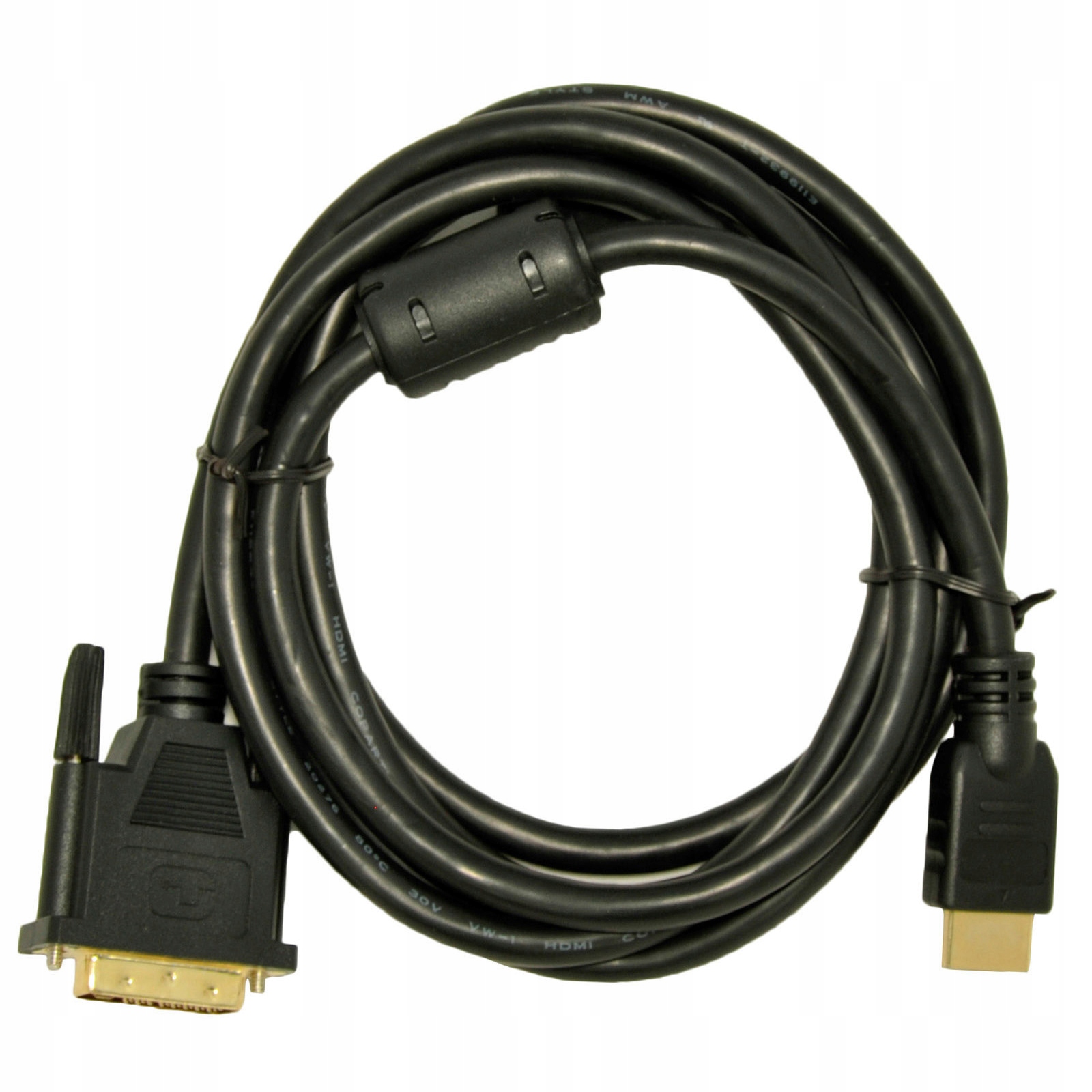 Kabel HDMI - DVI-D 1.8m czarny (AK-AV-11) – Wysoka jakość połączenia