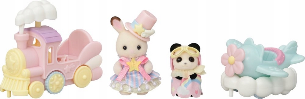 Urocze figurki zwierzątek w pastelowych ubrankach