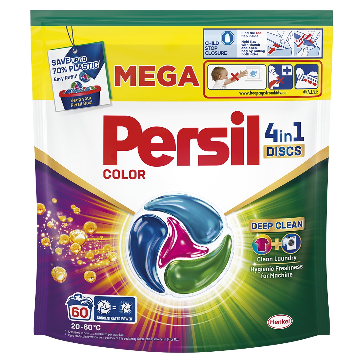 Kapsułki do prania Persil Deep Clean Discs 4w1 Color – Głęboka Czystość i Higieniczna Świeżość