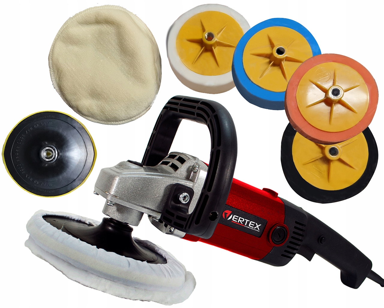 Zestaw akcesoriów: 4 gąbki, baranek i tarcza na rzep