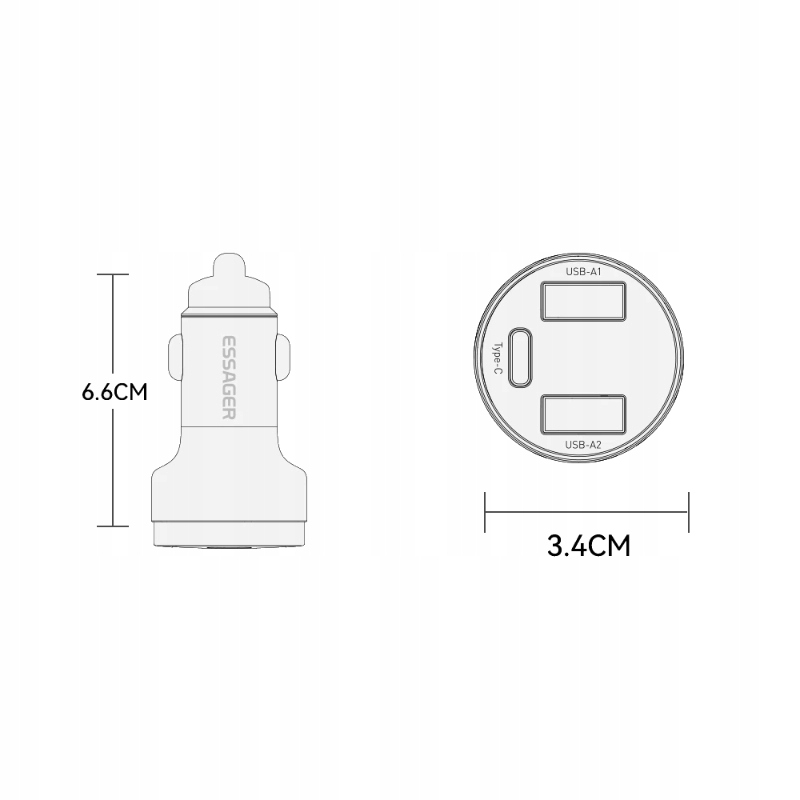 Kompaktowe wymiary i wyświetlacz LED