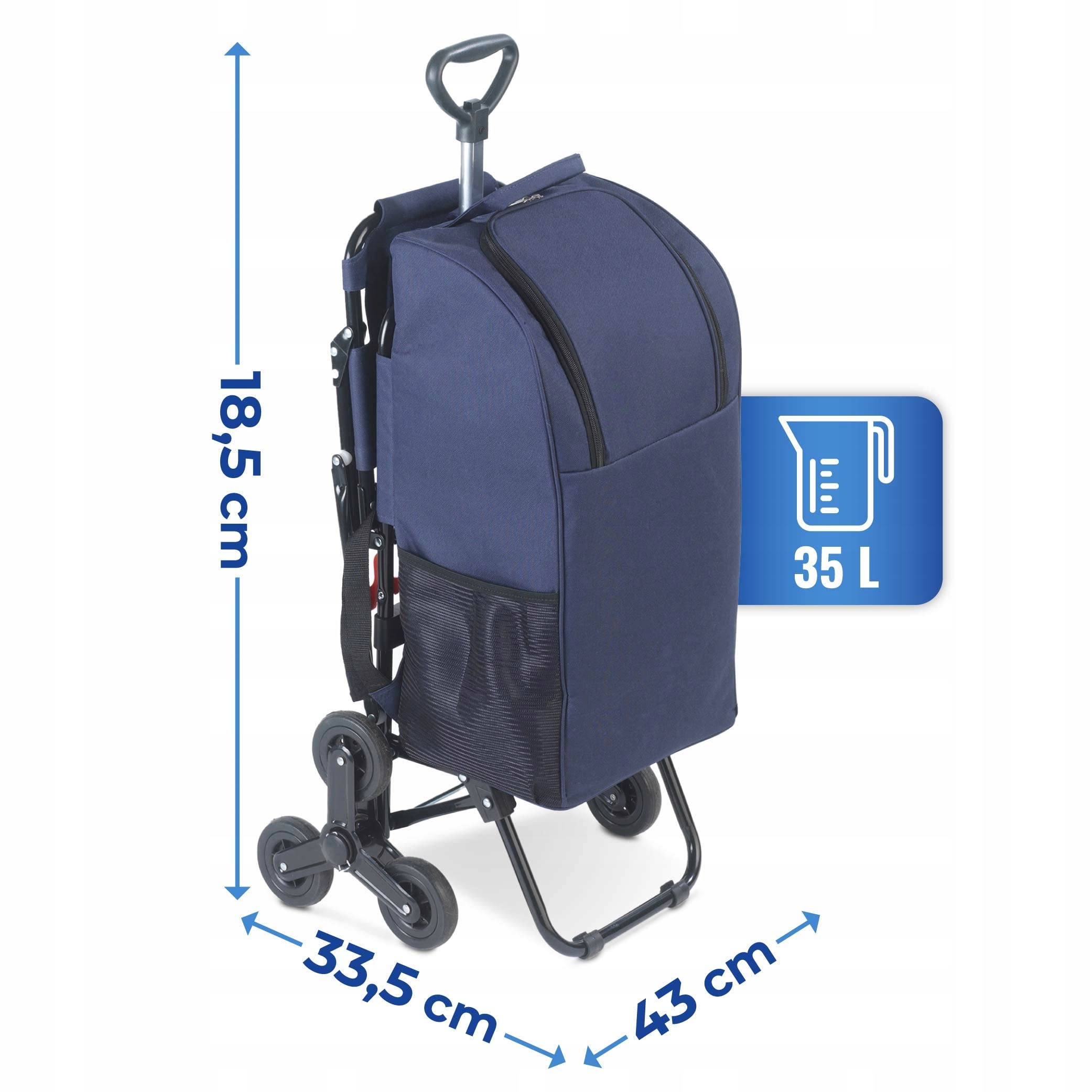 Pojemna torba na zakupy o pojemności 35 l