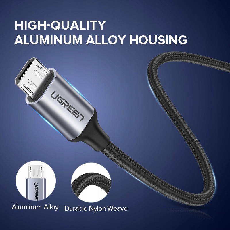 Materiały i budowa: nylonowy oplot, aluminium i beztlenowa miedź
